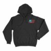 Cleetus American Flag Doodle Logo Hoodie Black
