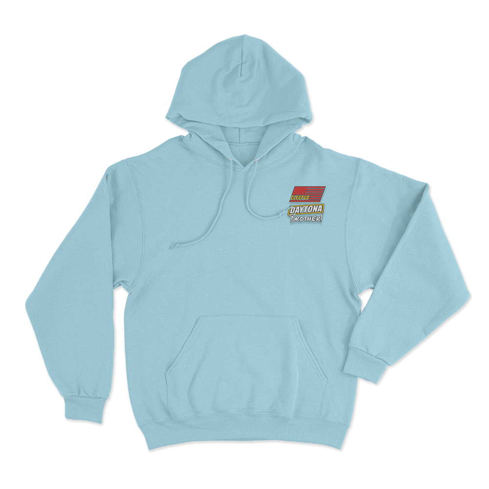 Cleetus Daytona Brother Flag Hoodie Sky Blue Cleetus Daytona Brother Flag Hoodie Sky Blue