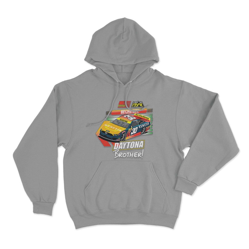Cleetus Daytona Brother Race Car Hoodie Grey Cleetus Daytona Brother Race Car Hoodie Grey
