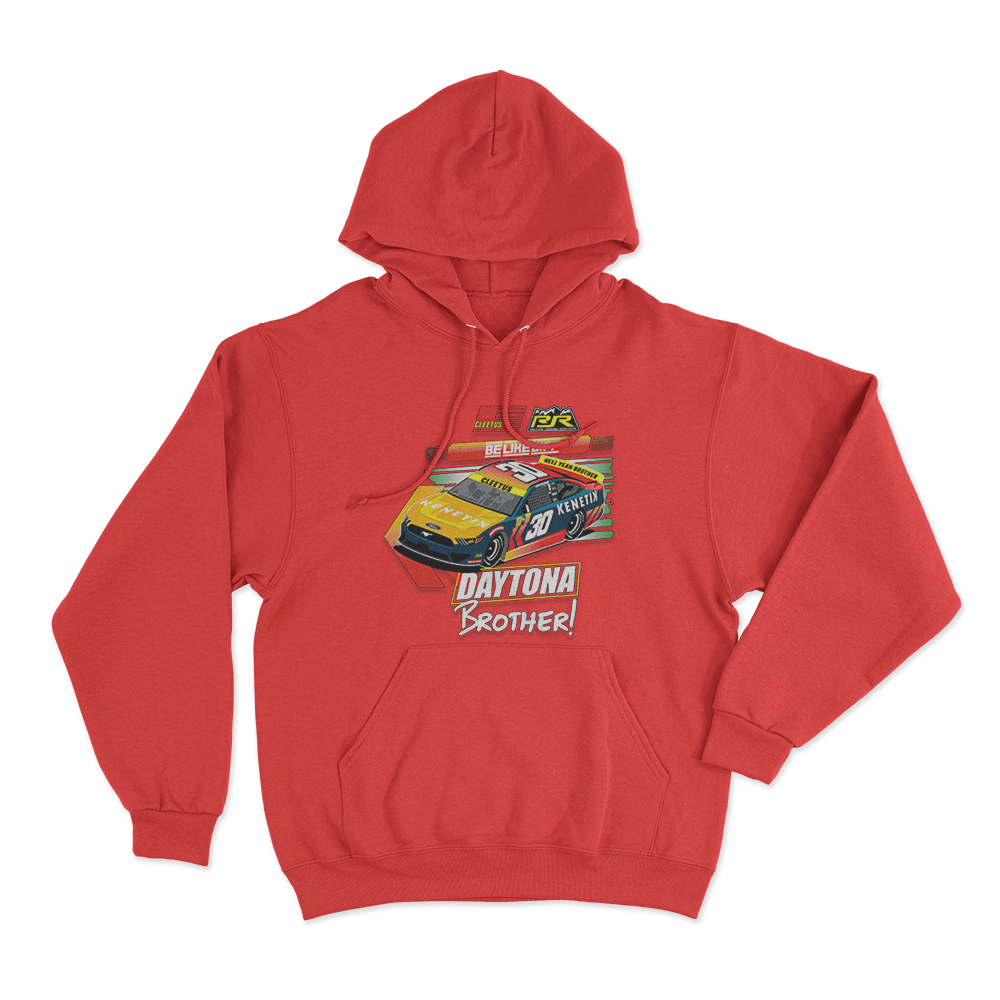 Cleetus Daytona Brother Race Car Hoodie Red Cleetus Daytona Brother Race Car Hoodie Red