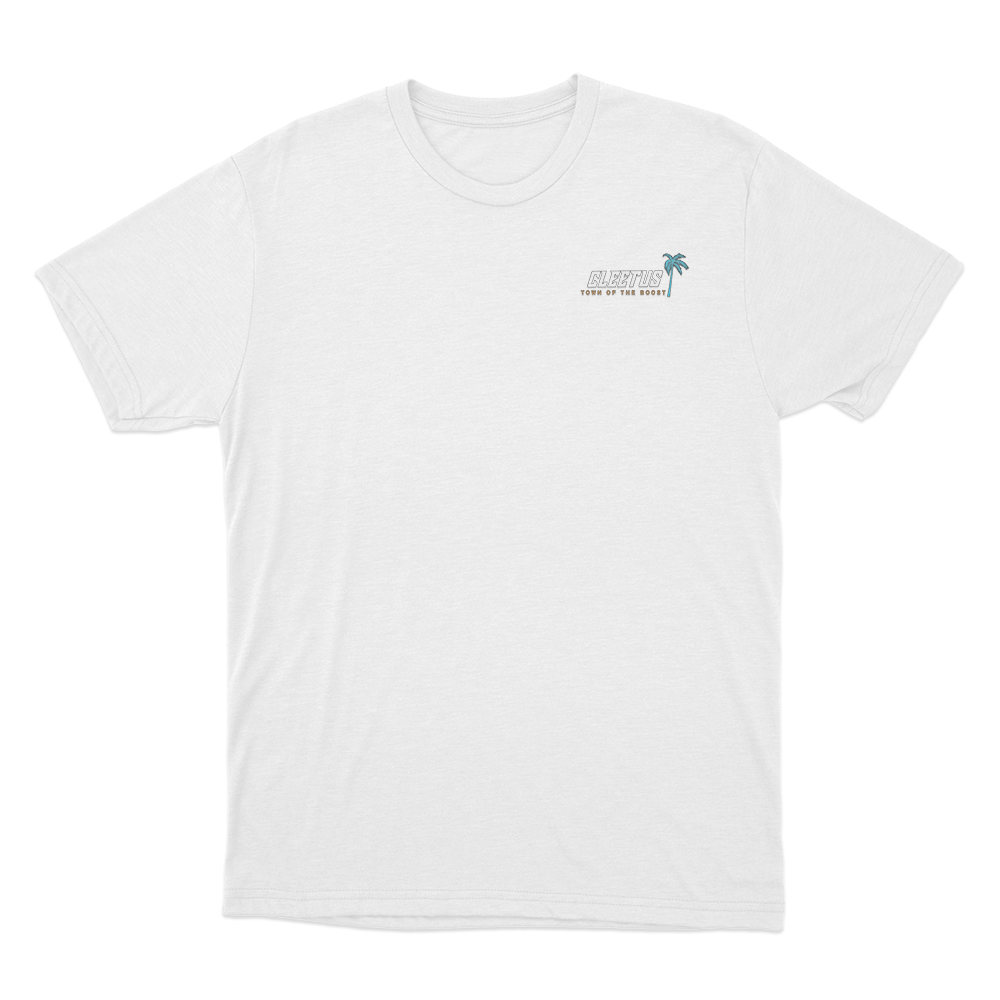 Cleetus Turn Up The Boost Palm Tree Logo T Shirt White Cleetus Turn Up The Boost Palm Tree Logo T Shirt White