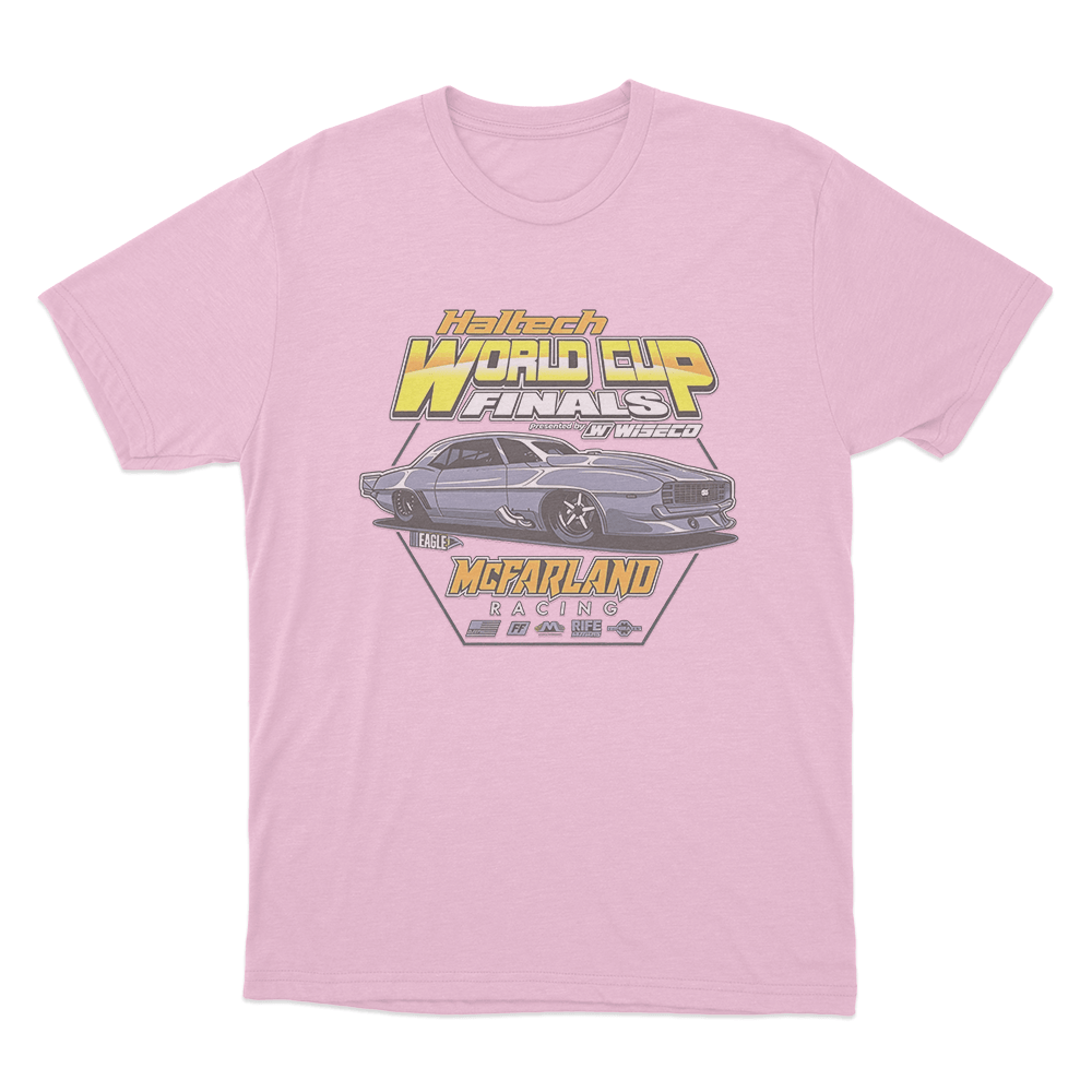Haltech World Cup Finals x McFarland Racing Car T Shirt Pink Haltech World Cup Finals x McFarland Racing Car T Shirt Pink