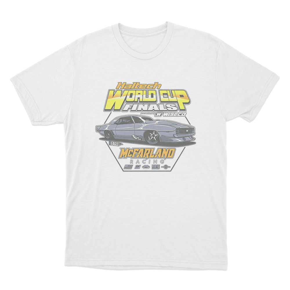 Haltech World Cup Finals x McFarland Racing Car T Shirt White Haltech World Cup Finals x McFarland Racing Car T Shirt White